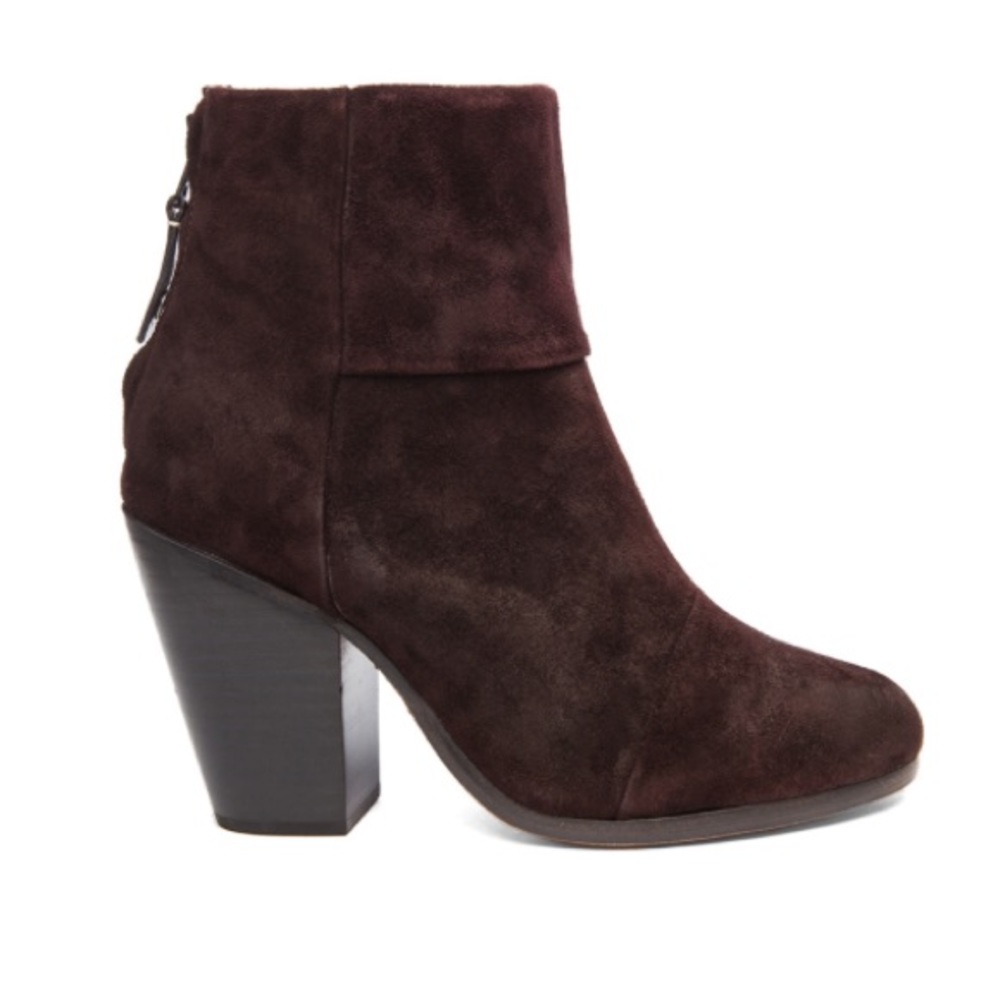 rag and bone Burgundy Suede Newbury Bootie sz 37